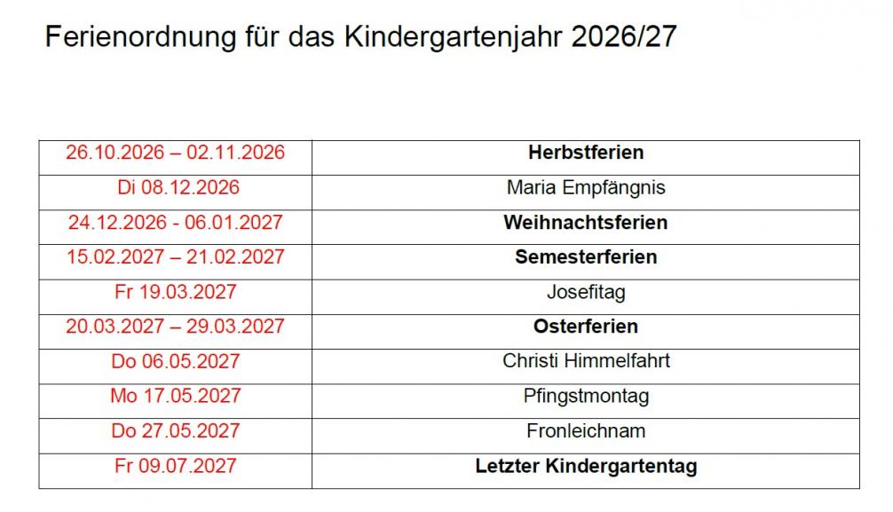 Ferienordnung